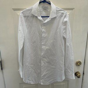 Calvin Klein Slim Fit Stretch White Dress Shirt - Large - Neck 16 - 32/33